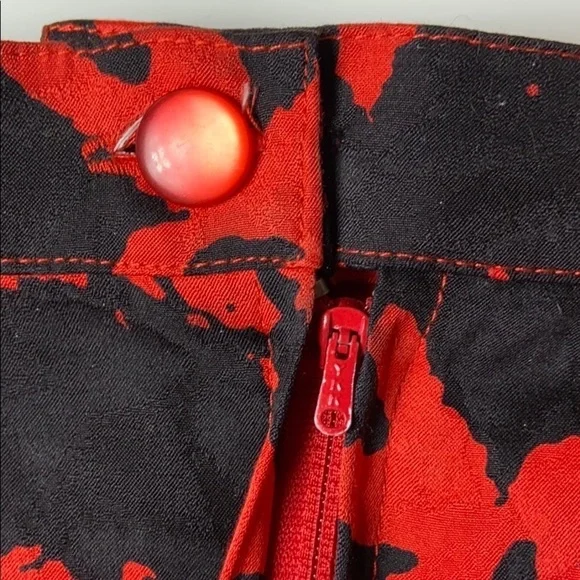 90s 2 piece skirt & tank top set red black pencil skirt matching boxy tank top - Picture 8 of 12